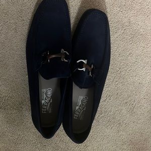 Salvatore Ferragamo men’s dress shoes, size 10 1/2, color: navy